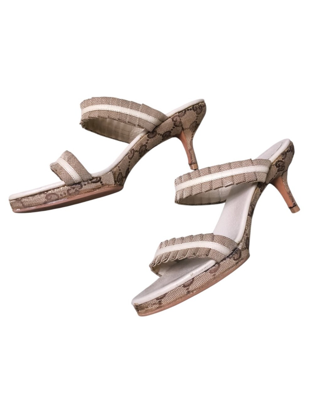 Vintage Y2K Gucci Monogram Kitten Heels